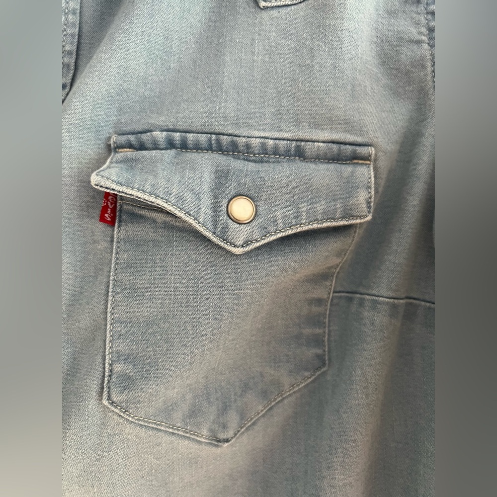 Levi’s essential western denim tailored fit shirt size M - Picture 6 of 12